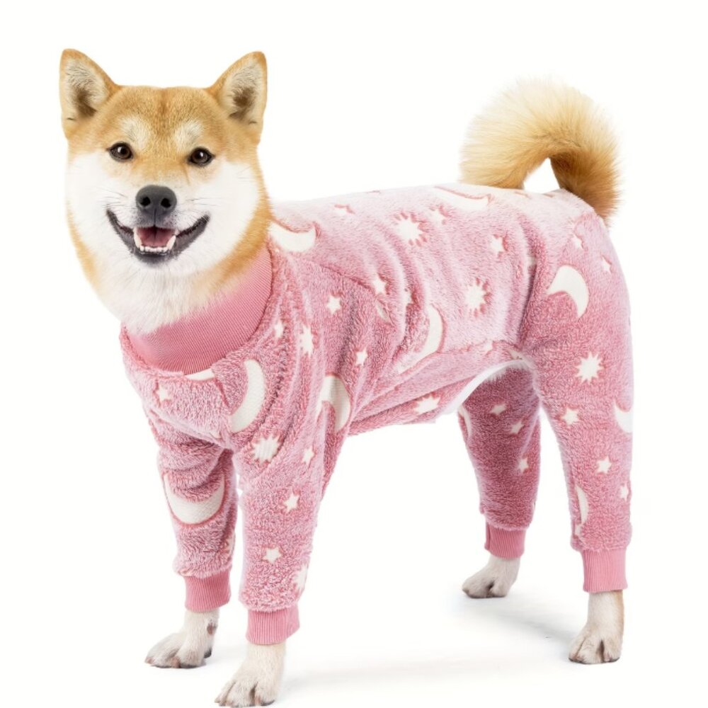 Winter Dog Pajamas for Small Dog - GLOW IN THE DARK